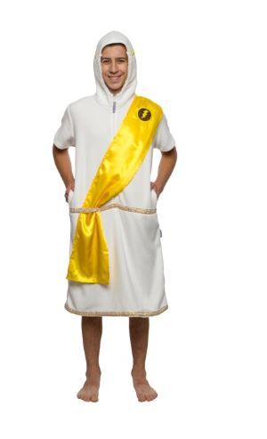 Photo 1 of FUNZIEZ! Zeus Costume Pajamas - One Piece Novelty Zeus Jumpsuit (White, 2X-Large)
