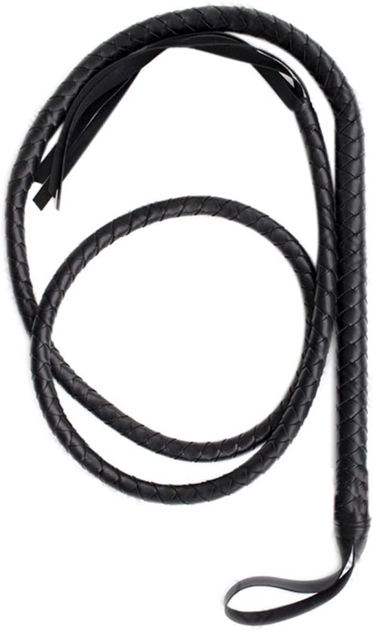 Photo 1 of Black Leather Whip Cosplay Accessories Halloween Party
