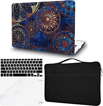 Photo 1 of UPOTI Compatible with MacBook Pro 16 inch Case Cover 2022,2021 Release M1 Pro/Max A2485 with Touch ID Plastic Hard Shell + Sleeve Bag + Keyboard Cover + Screen Protector (Bohemian)
