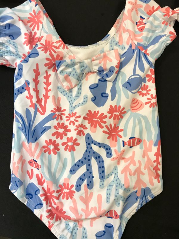 Photo 2 of Carter's Just One You® Toddler Girls' Coral Print One Piece Rash Guard --- 6M

