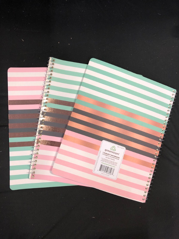 Photo 2 of College Ruled 1 Subject Spiral Notebook- Greenroom- 3 pack, colors vary