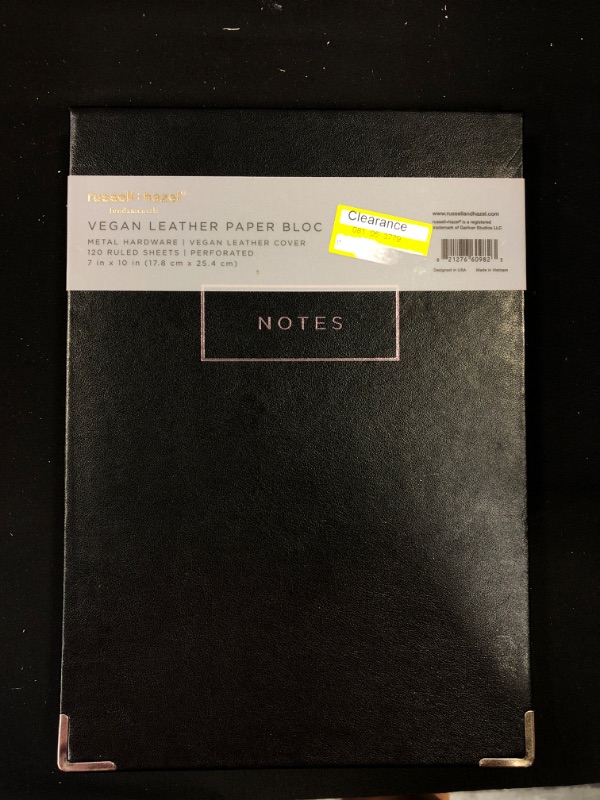 Photo 2 of Vegan Leather Paper Bloc Composition Notepad Black - russell+hazel