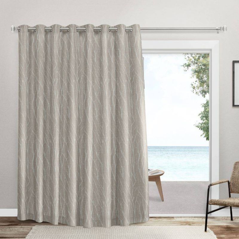 Photo 1 of 108"x96" Forest Hill Patio Room Darkening Blackout Grommet Top Patio Curtain Panels /White - Exclusive Home
