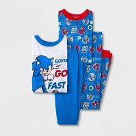 Photo 1 of 3PCS MISC ITEMS- BOYS CLOTHING- SIZE 4- SONIC PJ SET- UNDERWEAR- PJ SHORTS