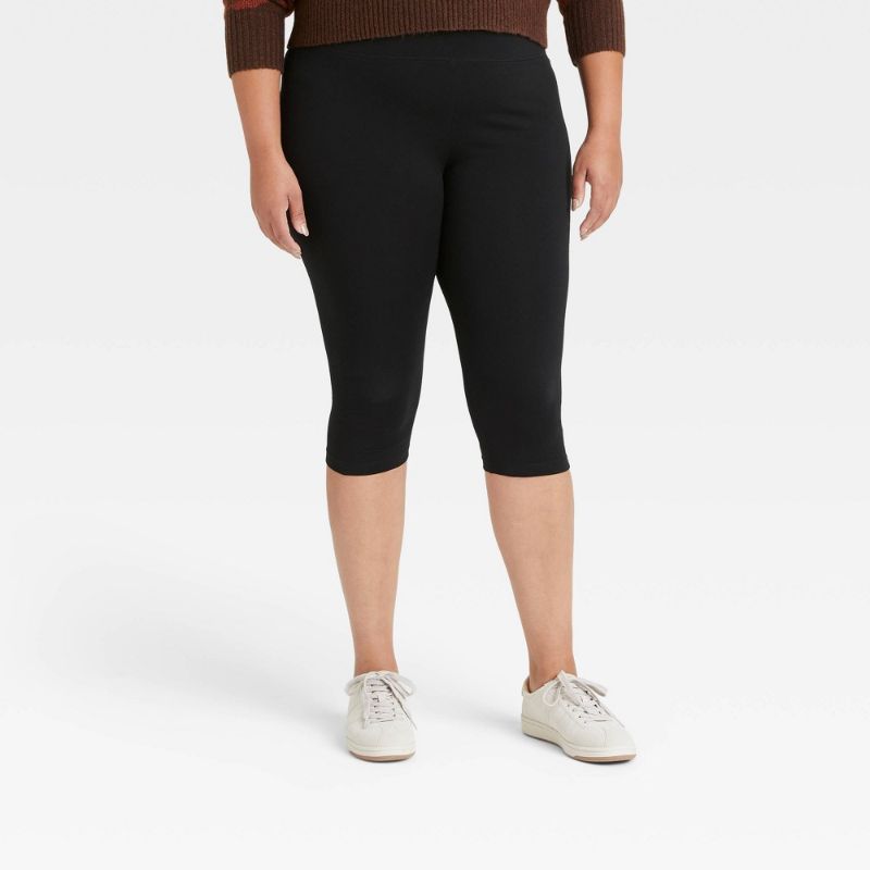 Photo 1 of 2 PACK Women's Plus Size Light Weight Mid-Rise Capri Leggings - Ava & Viv™- SIZE 4X
