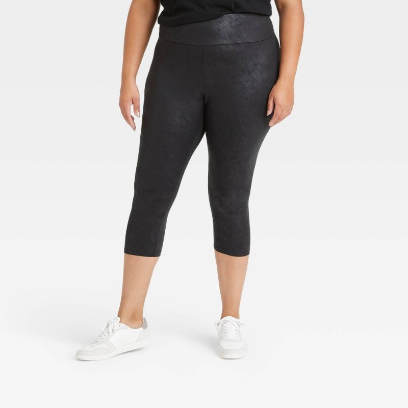 Photo 2 of 2 PACK- Women's Plus Size High-Waisted Capri Leggings - Ava & Viv™--Women's Plus Size High-Waisted Bike Shorts - Ava & Viv™- SIZE 4X

