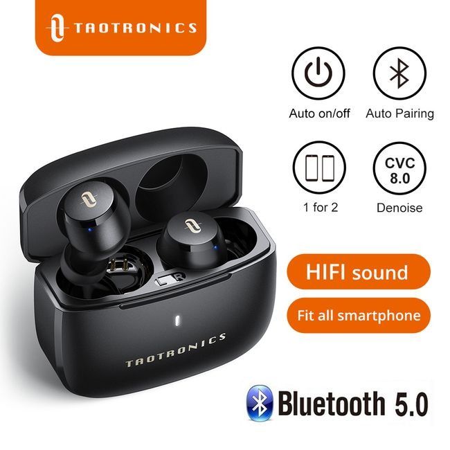 Photo 1 of TaoTronics Soundliberty 97 Bluetooth Earbuds USB-C fast charging Earphones BH097
