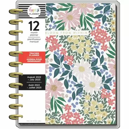Photo 1 of 2022-23 Academic Planner Big 12 Month Springtime Flora - The Happy Planner
