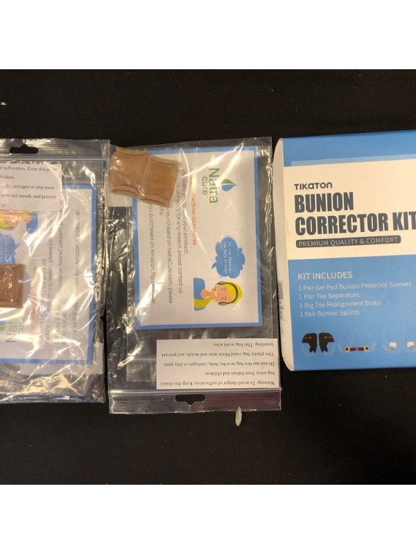 Photo 4 of 3 ITEM COUNT Tikaton Bunion Corrector & Bunion Relief Protector Sleeves Kit for Women Men (7Pcs), Orthopedic Bunion Splint for Big Toe Pain Relief and Toe Straightening, Hallux Valgus Brace for Day/Night Support &NatraCure Gel Toe Spreaders & Spacer (with