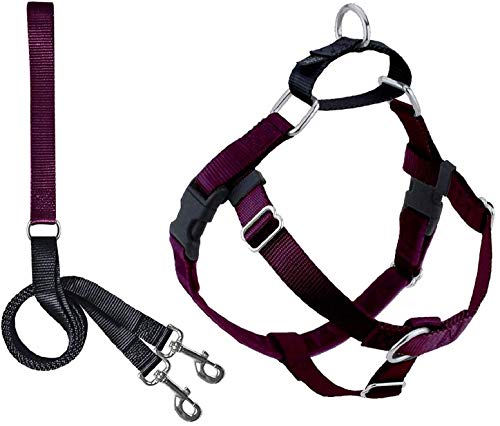 Photo 1 of 2 Hounds Design Freedom No Pull Dog Harness | Adjustable Gentle Comfortable Control for Easy Dog Walking |for Small Medium and Large Dogs | Made in USA | Leash Included | 5/8" SM Burgundy SM (Chest 20"- 24") Burgundy