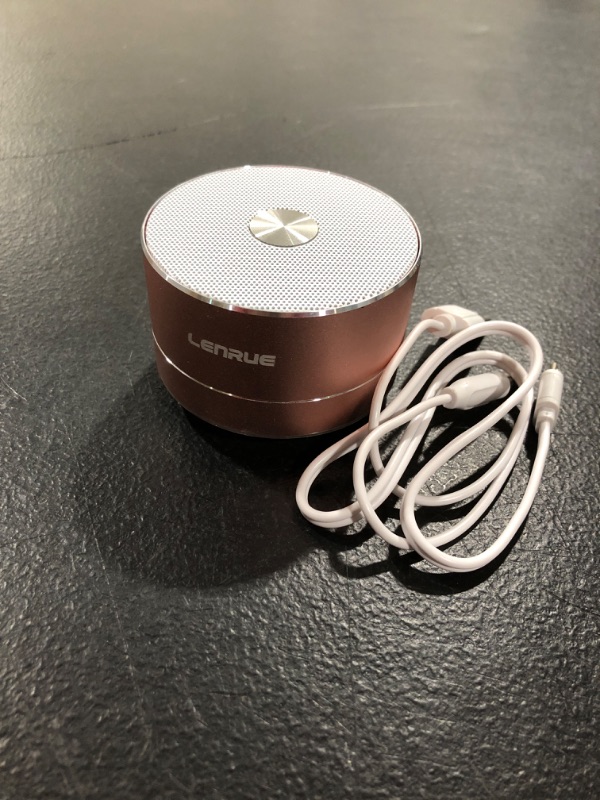 Photo 4 of A2 LENRUE Portable Wireless Bluetooth Speaker with Built-in-Mic,Handsfree Call,AUX Line,TF Card,HD Sound and Bass for iPhone Ipad Android Smartphone and More(Rose Gold)