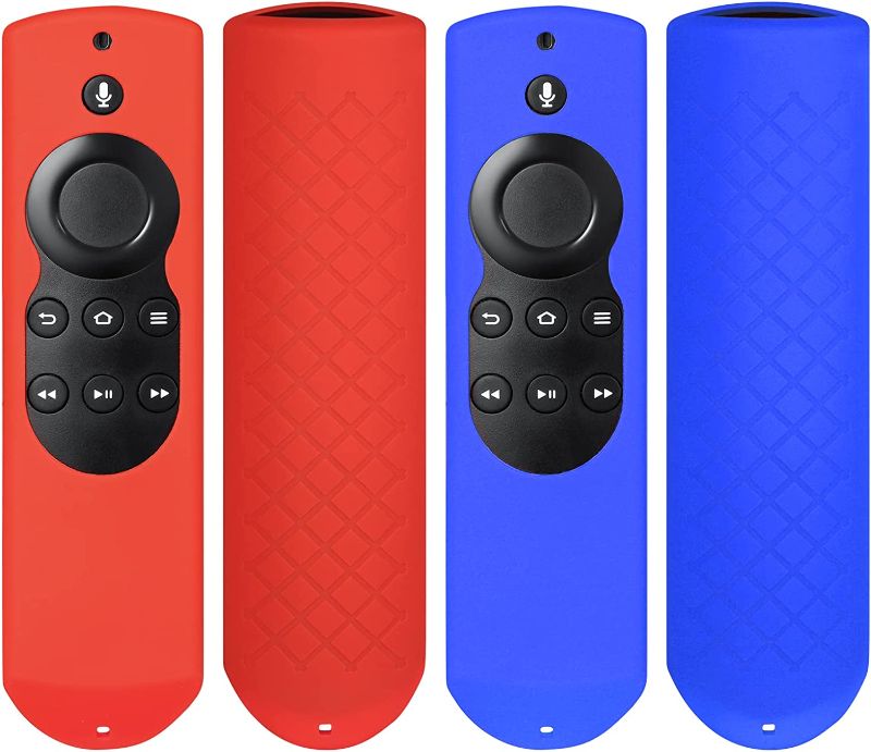 Photo 1 of 2 PCSFirTV Stick 1st Gen Remote Cover - Peitricrog Protective Cover for FirTV (2017 Edition)(2nd Gen)/FirTV Stick (1st Gen) for AlexaVoice Remote Silicone Case Sleeve Skin - Red Dark Blue
2 PCK