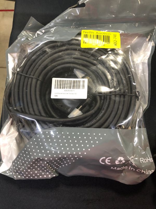 Photo 2 of Empanar Cat8 Ethernet Cable 100 ft Black Shielded 26AWG Long Ethernet Cord High Speed Patch RJ45 Cat 8 Internet Cable 40Gbps 2000Mhz Lastest Gigabit LAN Cables for Router Gaming Modem PS5 Xbox