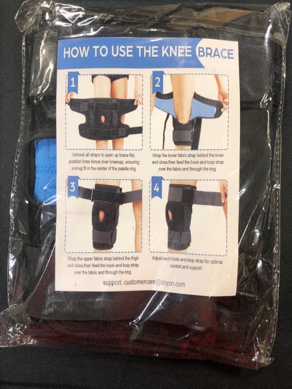 Photo 2 of ABYON Decompression Hinged Knee Braces for Knee Pain Meniscus Tear with Side Stabilizers for Man Women.Effective Relieves Arthritis,ACL,PCL,Injury Recovery.Patella Knee Support for Weightlifting,Workout,Gym