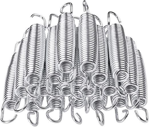 Photo 1 of 16 pcs Trampoline Springs with T-Hooks, Stainless Steel Springs Replacement Parts