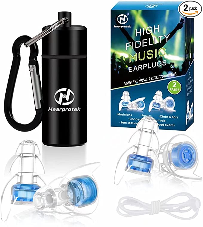 Photo 1 of High Fidelity Concert Ear Plugs, Hearprotek Noise Reduction Music Earplugs, Hearing Protection for Musicians, Festival, DJ’s, Nightclub, Concerts, Drummers and Other Loud Events