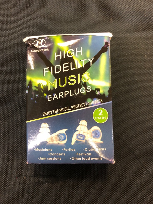 Photo 2 of High Fidelity Concert Ear Plugs, Hearprotek Noise Reduction Music Earplugs, Hearing Protection for Musicians, Festival, DJ’s, Nightclub, Concerts, Drummers and Other Loud Events