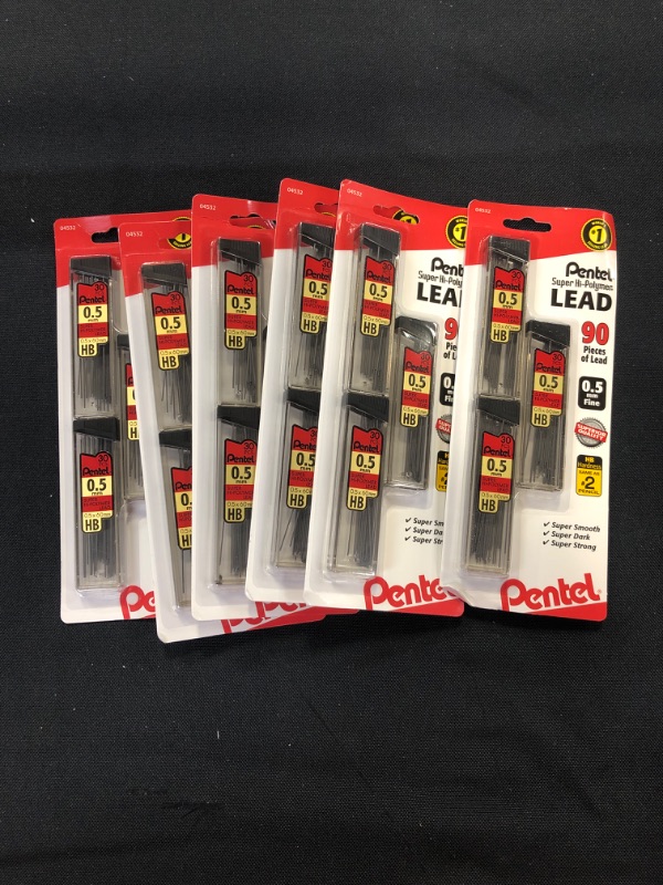 Photo 2 of Pentel, PENC25BPHB3K6BX, Super Hi-Polymer Leads, 36 / Box