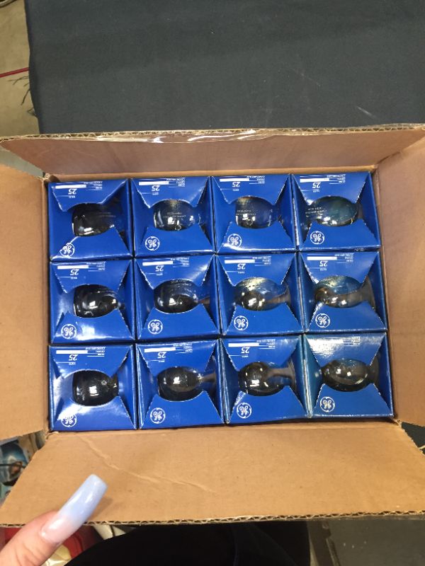 Photo 4 of 12-Pack G16.5 Globe Bulbs 25 Watts, Candelabra Base (E12), 120 Volt, Clear, Incandescent 12 Pack, 32K - Warm White