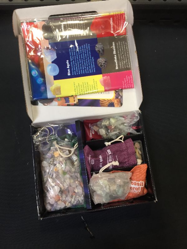 Photo 3 of Rock Collection for Kids. Includes 250+ Bulk Rocks, Gemstones & Crystals + Genuine Fossils and Minerals - 2 Lbs. - Geology Science STEM Toys, Gifts for Boys & Girls Ages 6+. Earth Science Activity
