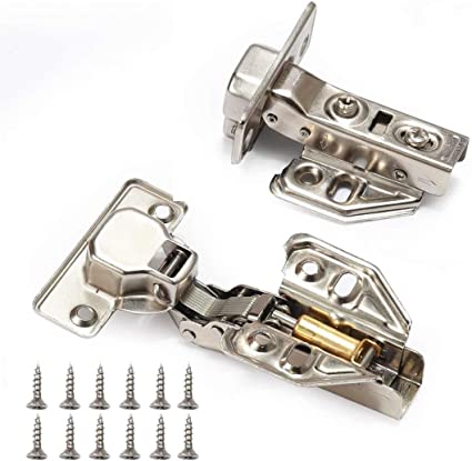 Photo 1 of 2020 Upgrade Face Frame Hinge, 2PCS 105 Degree Cabinet Hinge, Suitable for Kitchen, Bedroom, Bathroom and Other Cabinet Door Installation with Mounting Screws
