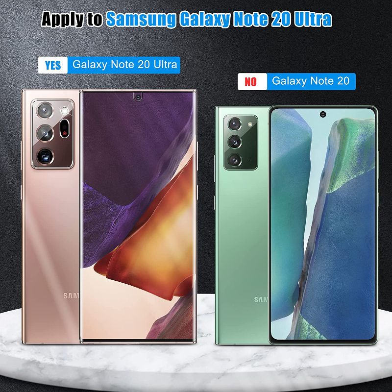 Photo 2 of [2+2 Pack] UniqueMe Compatible with Samsung Galaxy Note 20 Ultra 6.9 inch Soft TPU Screen Protector ?Not Glass?and Camera Lens Protector,HD Clarity [Case Friendly][Bubble Free] [Anti-slip tool]