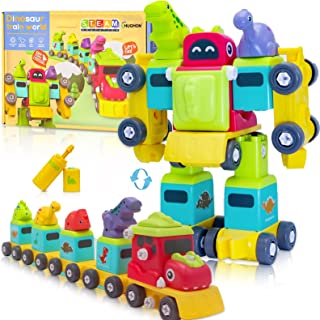 Photo 1 of Building Toys for 4 5 6 Year Old Boy Girls, Take Apart Dinosaur Robot Train Vehicle Set Stem Transformer Learning Toys for Kids Ages 4 5 6 7 8 Christmas Party Birthday Gift