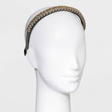 Photo 1 of Faux Leather Chain Headband - A New Day Gray