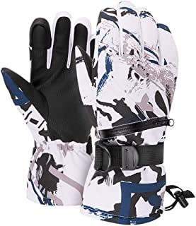 Photo 1 of YVO Ski Gloves, Winter Warm Gloves Men Women, Waterproof, Windproof, Touch Screen Index Finger, Non-Slip PU Palm, with Small Zipper Pocket, -30°C Cold Resistant, for Teenagers Adults Unisex 