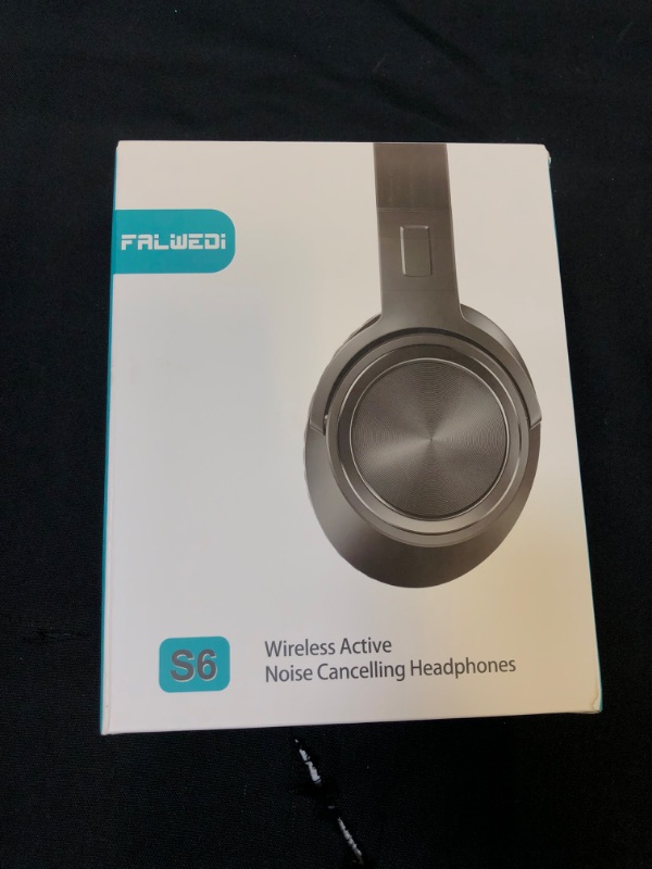 Photo 2 of FALWEDI Active Noise Cancelling Headphones Apt-X CVC8.0 48H Music Playtime Wireless Bluetooth Headphones with Microphone Type-c Fast Charging Deep Bass Over Ear Headset for Travel/Work