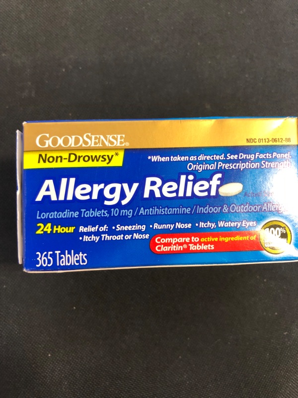 Photo 5 of GoodSense Allergy Relief Loratadine Tablets 10 mg, Antihistamine, Allergy Medicine for 24 Hour Allergy Relief, 365 Count (2pack)

