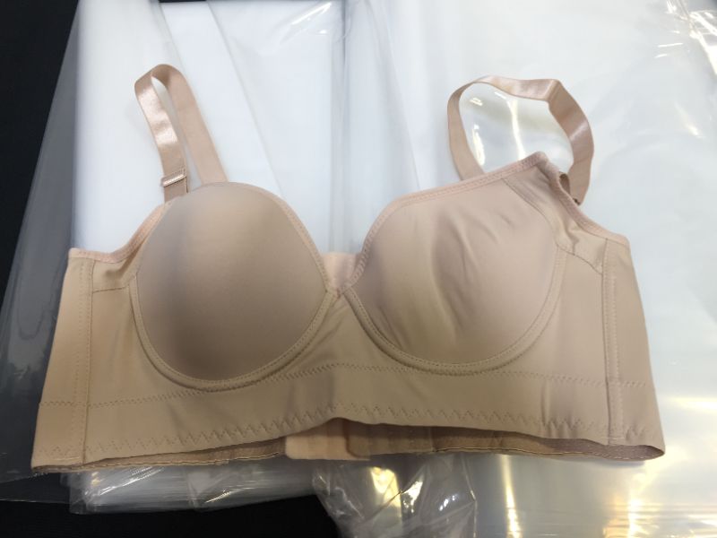 Photo 2 of FOCHRETEK Deep Cup Bra That Hides Back Fat, Concealed Back with Shapewear Combined with a Full Back Sports Bra, Nude Color SIZE 38B