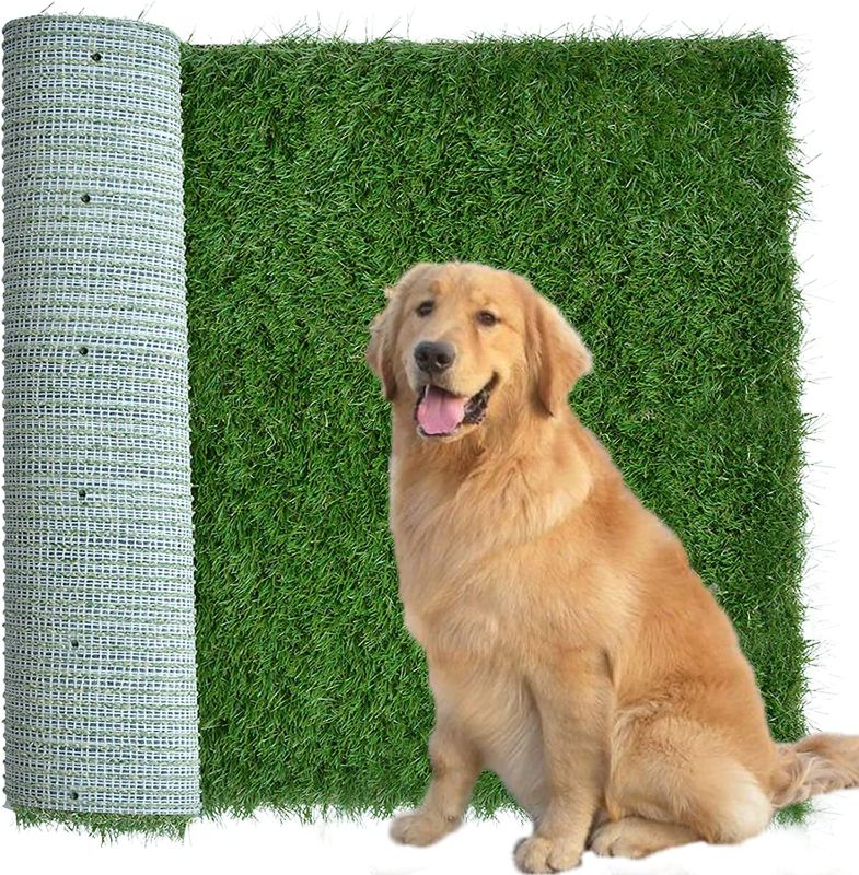 Photo 1 of Artificial Grass for lagre dog, Professional Dog Grass Mat, Rug and Replacement Artificial Grass Turf, Large Turf Outdoor Rug Patio Lawn Decoration, Easy To Clean with Drainage Holes(39.4in x 31.5in)
