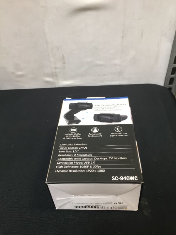 Photo 3 of Supersonic SC-940WC Webcam - 2 Megapixel - 30 fps - Black - USB 3.0 - Retail
(FACTORY SEALED)