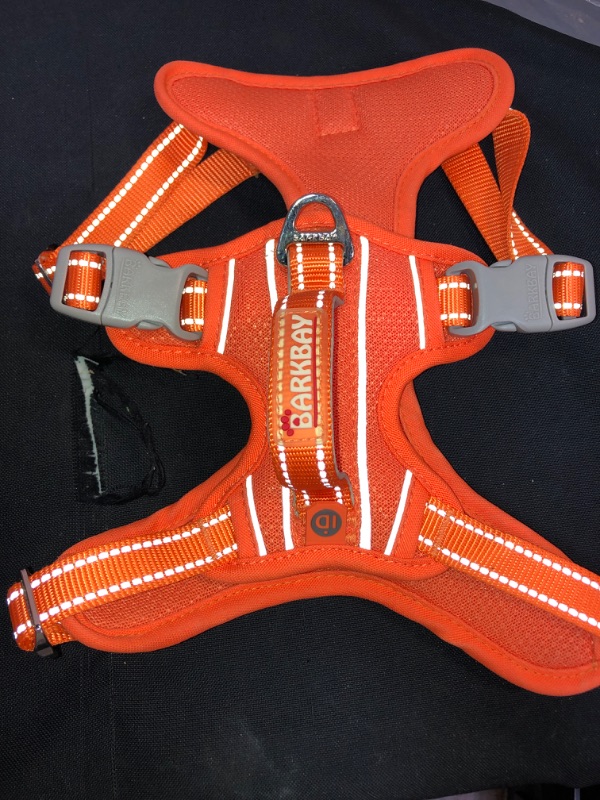 Photo 2 of BARKBAY No Pull Dog Harness Large Step in Reflective Dog Harness with Front Clip and Easy Control Handle for Walking Training Running with ID tag Pocket. SIZE M