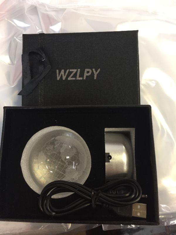 Photo 2 of WZLPY 3D CRYSTAL BALL NIGHT LIGHTS WITH STAND, INCLUDE SPHERE DIAMETER 2.76" BALLS LED BASE AND USB CABLE (EARTH)