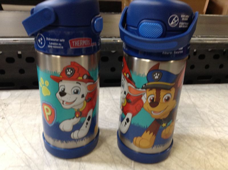 Photo 2 of 2PCS Thermos 12oz FUNtainer Water Bottle with Bail Handle - PAW Patrol Boy--2pcs

