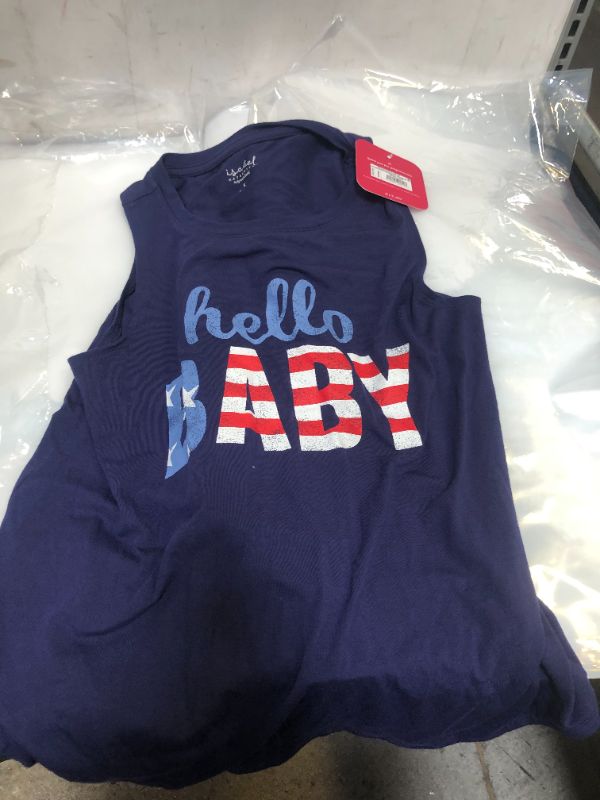 Photo 2 of Americana Hello Baby Graphic Maternity Tank Top - Isabel Maternity by Ingrid & Isabel SIZE SMALL