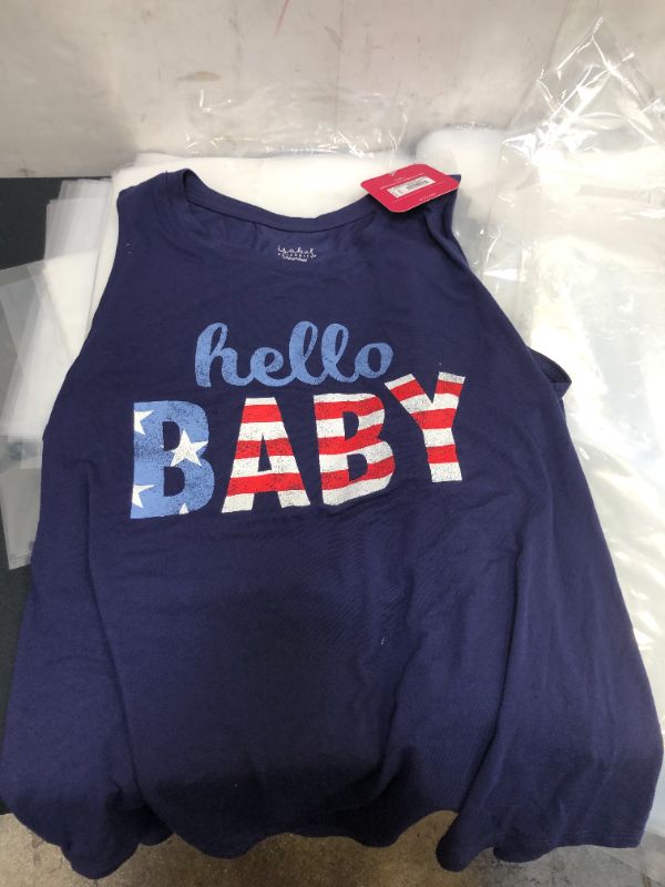 Photo 2 of Americana Hello Baby Graphic Maternity Tank Top - Isabel Maternity By Ingrid & Isabel SIZE XXL