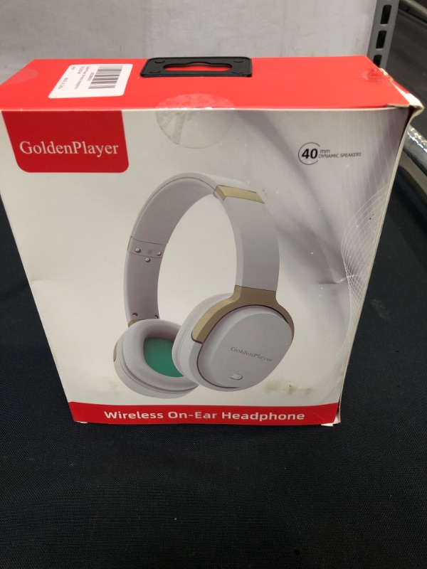 Photo 2 of GoldenPlayer On Ear Bluetooth Headphones, 25 Hours Playtime Wireless Headphones with Microphone, HiFi Stereo Headphones with Swivel Earmuffs, Comfortable Headphones for Adults/Teens/Laptops (Black)
