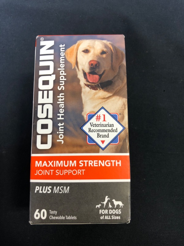 Photo 2 of Cosequin Joint Health Supplement, Plus MSM, Maximum Strength, Chewable Tablets - 60 tablets - EXP 09/2024