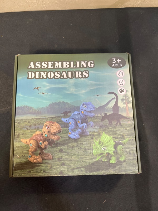 Photo 2 of [2022 New] Take Apart Dinosaur Toys with 3 Dinosaurs, 3 Dinosaur Eggs, 1 Dinosaur Electric Drill, STEM Educational Construction Building Kids Toys for 3 4 5 6 7 8 Year Old Boys Girls Gifts
