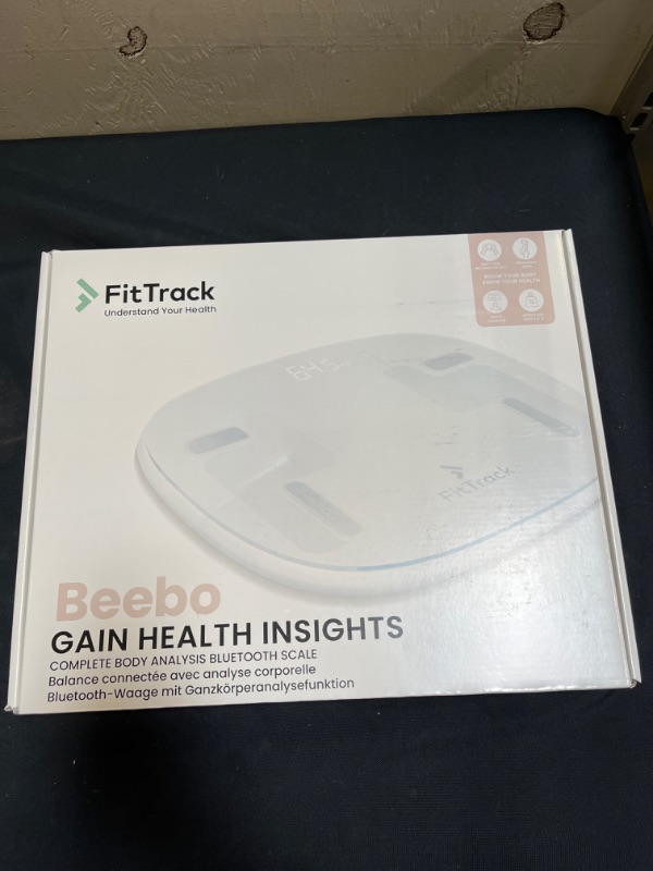 Photo 1 of FitTrack Beebo Family Smart Scale (Digital) - Measure BMI Weight and Body Fat - Infant and Pregnant Bluetooth Glass Bathroom Scale
