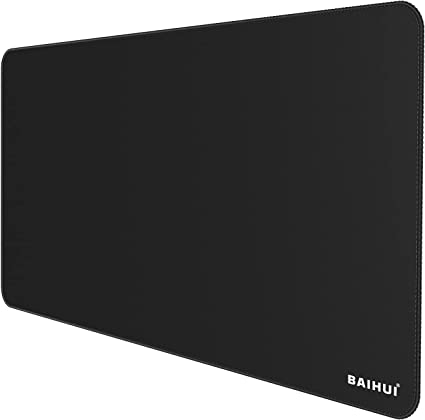 Photo 1 of BAIHUI Extended Gaming Mouse Pad,900 x 400mm XXL Desk Office Mouse Mat,Non-Slip Rubber Base Design for Laptop, Computer and PC - Black
