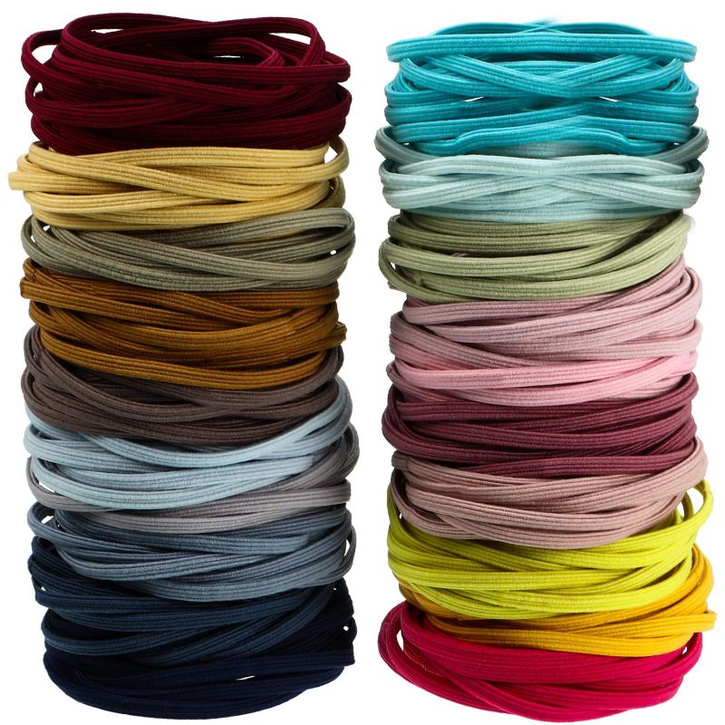 Photo 1 of 200 Pieces Seamless Hair Bands Elastic Hair Rope Ponytail Hair Ties Flat Desig (Multicolor)
2 PCK