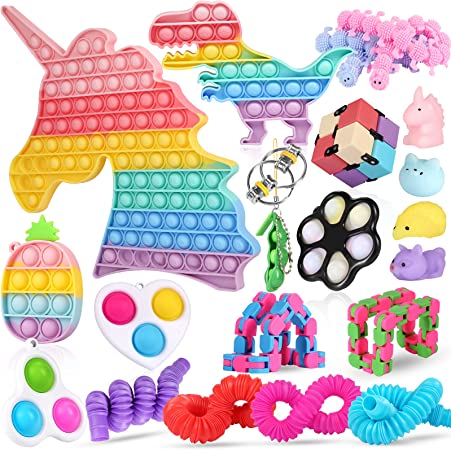 Photo 1 of Fescuty Fidget Toys Pack Set Pop Fidgets Toy Sets Packs Fidget Toys Pack Stress Relief and Anti-Anxiety Tools Sensory Toys… (22 Packs)
