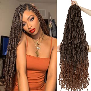 Photo 1 of 36 inch New Faux Locs Crochet Hair 4 packs Extended New Soft Locs Crochet Hair Pre Looped Synthetic Crochet Hair for Black Women (36 inch,4packs,M30)
36 Inch (Pack of 4) (MINOR RIP ON PACKAGING)