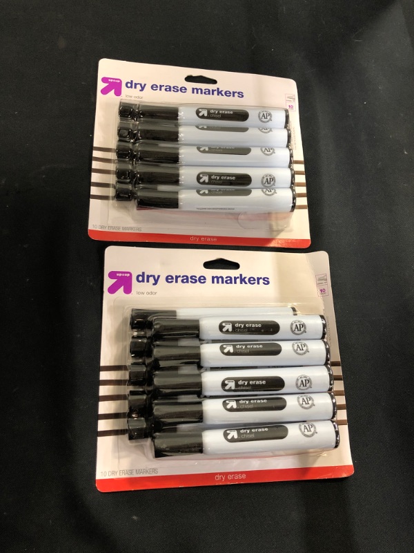 Photo 2 of 10pk Chisel Tip Dry Erase Markers - up & up™
2 PACK