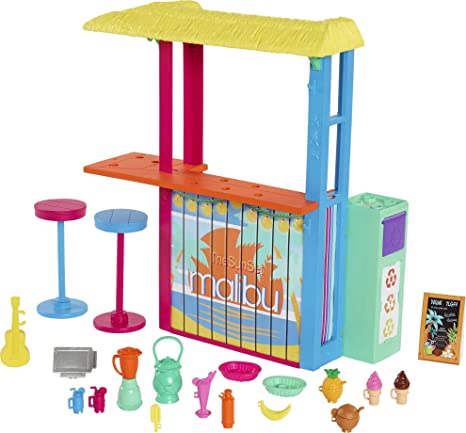 Photo 1 of Barbie Loves The Ocean Beach Shack Playset with 18+ Accessories, Made from Recycled Plastics, Gift for 3 to 7 Year Olds (brand new, factory sealed)
 