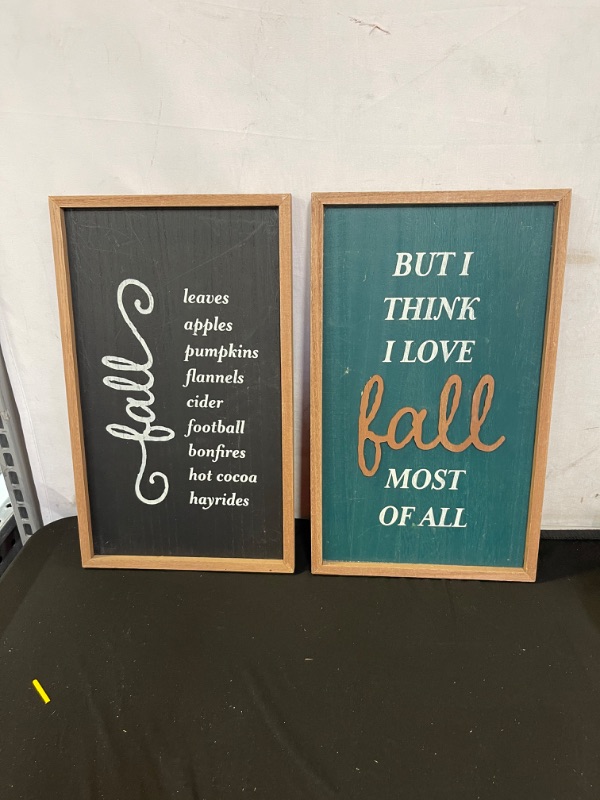 Photo 1 of 2 FALL DECOR SIGNS 15"x9"